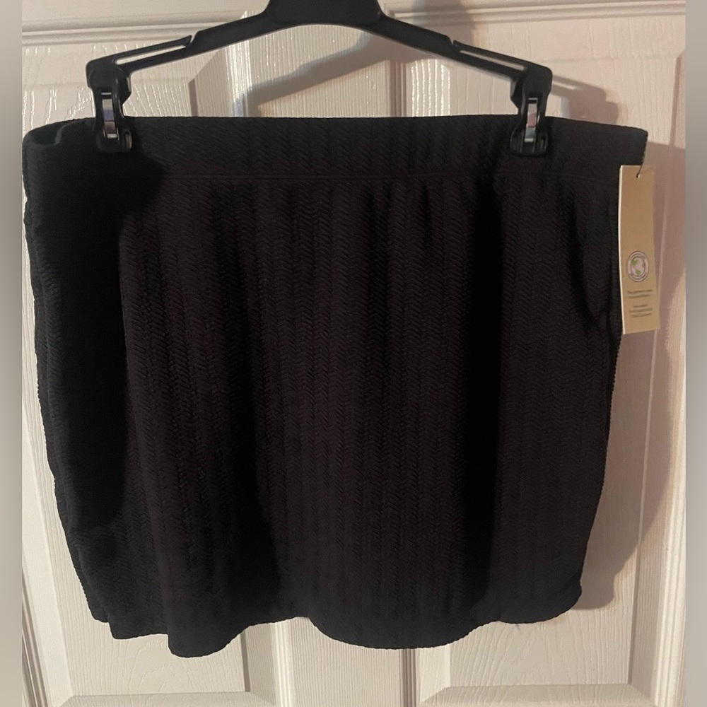 No Boundaries Black Textured Swim Skirt‎ Bottom NWT Size Large (12-14)